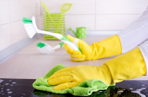 Detailed post-construction cleaning in a Kensington home with access challenges