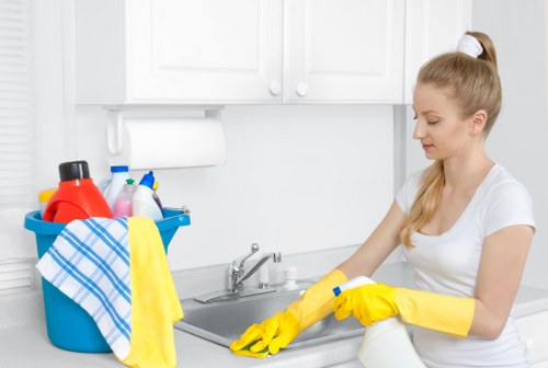 Recurring cleaning for a Kensington townhouse bathroom and hallway