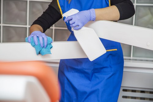 Detailed bathroom cleaning in a Kensington holiday rental property